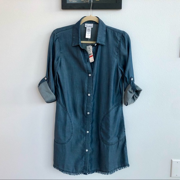 Tommy Bahama Dresses & Skirts - Tommy Bahama denim shirt dress w pockets XS